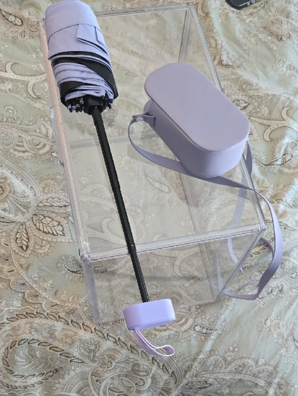 Source Unknown Lavender Crossbody Bottle Bag